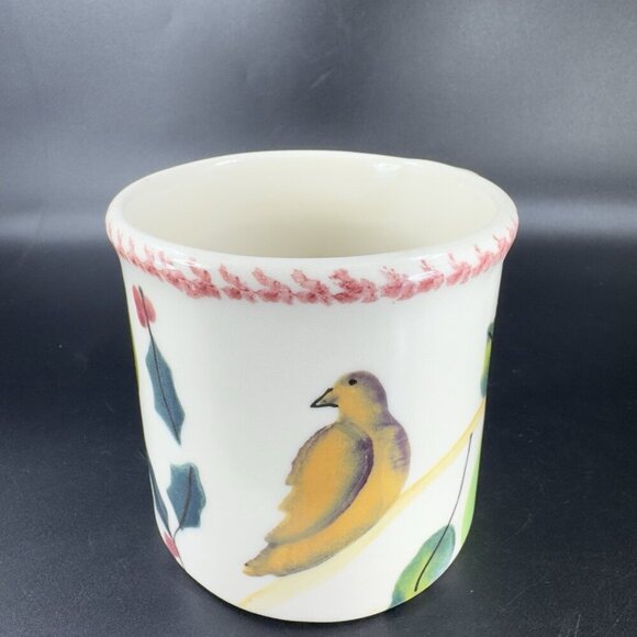 Hartstone Dove Partridge Pear Holly Bird Coffee Mug Cup Stoneware Vintage Mug - Picture 12 of 12